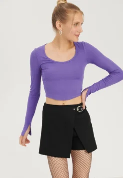 Even&Odd 2 PackMaglietta A Manica LungaOff-White/Purple Donna T-shirt E Top EV421D26A-A11