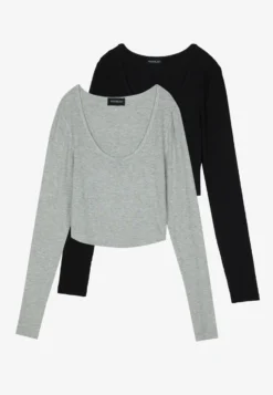 Even&Odd 2 PackMaglietta A Manica LungaBlack/Mottled Grey Donna T-shirt E Top EV421D26A-Q11 -Even&Odd Negozio 5faff0d9790c4a6590bbebbeadf9d339 scaled