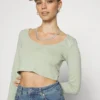 2 PackMaglietta A Manica LungaMottled Grey/Green Donna T-shirt E Top EVF21D027-C11