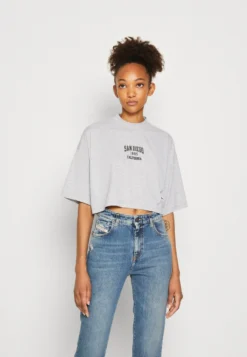 Even&Odd T-Shirt Con StampaMottled Light Grey Donna T-shirt E Top EV421D256-C11