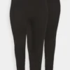 2 Pack7/8 Lenght LeggingLeggingsBlack Donna Pantaloni EVB21A00W-Q11