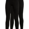 2 PackLeggingsBlack Donna Pantaloni EVI21A000-Q11
