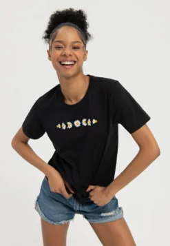 Even&Odd T-Shirt Con StampaBlack Donna T-shirt E Top EV421D23Q-Q11